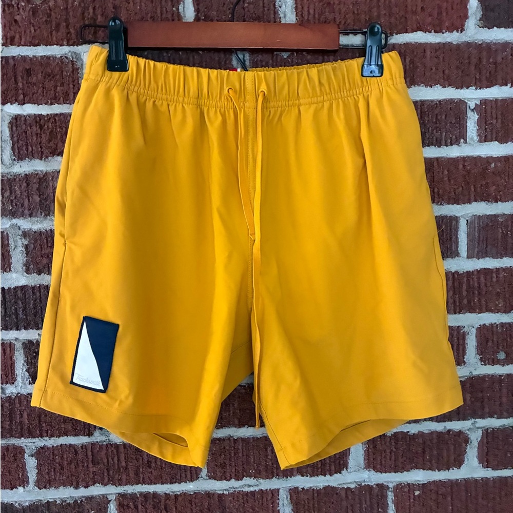 Tracksmith Cannonball Run Swim Shorts Marigold, Small